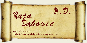 Maja Dabović vizit kartica
